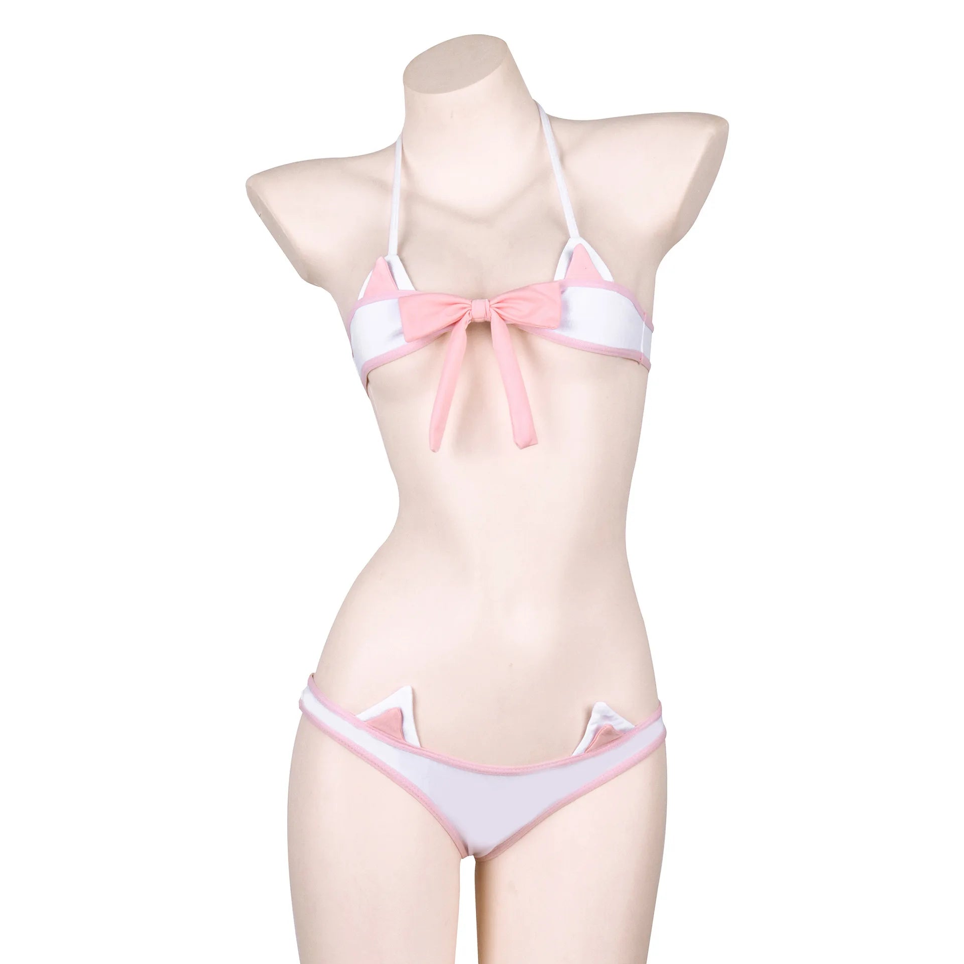 Striped Halter Micro Bikini Set