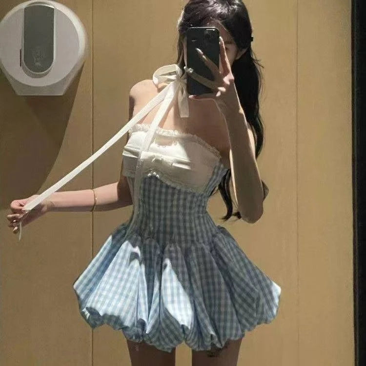 French Princess Ruffle Mini Dress