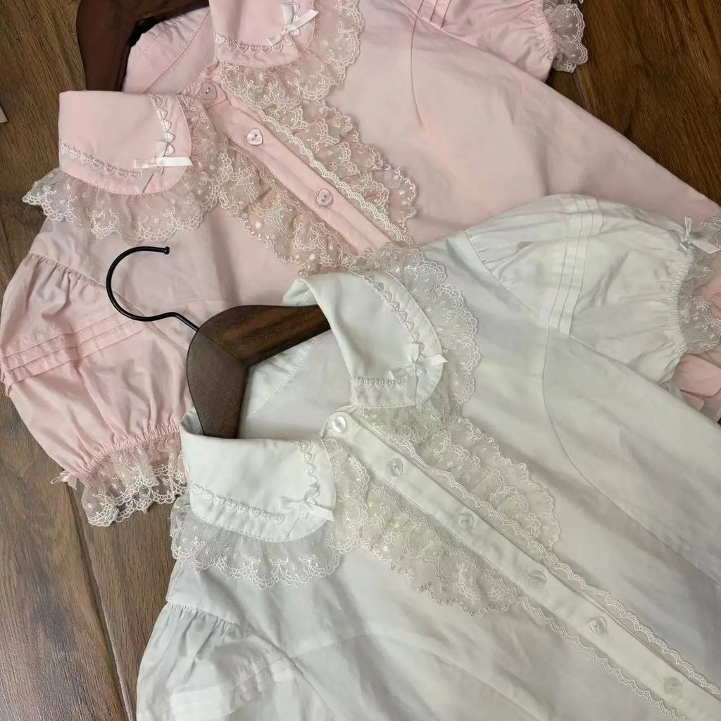Japanese Lolita Lace Bow Blouse