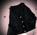 Ribbon Bow Knit Hoodie