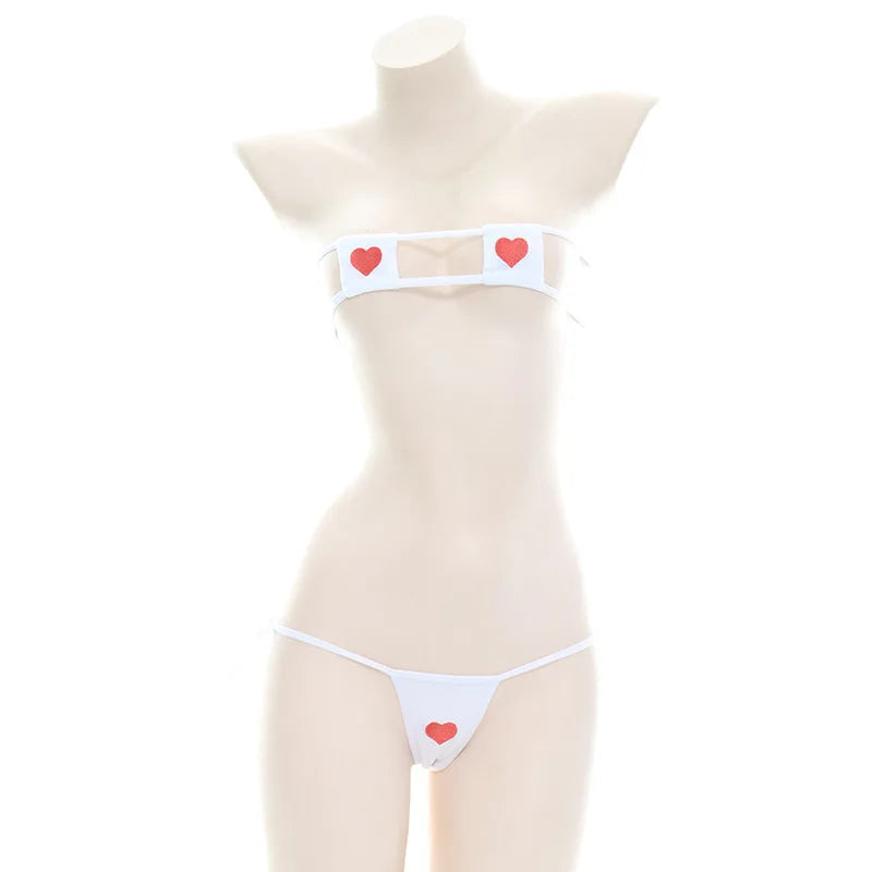 Striped Halter Micro Bikini Set