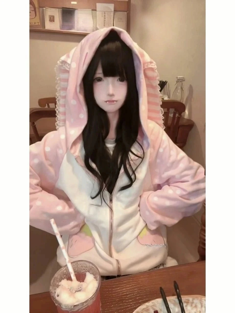 Harajuku Gothic Zip-Up Hooded Jacket