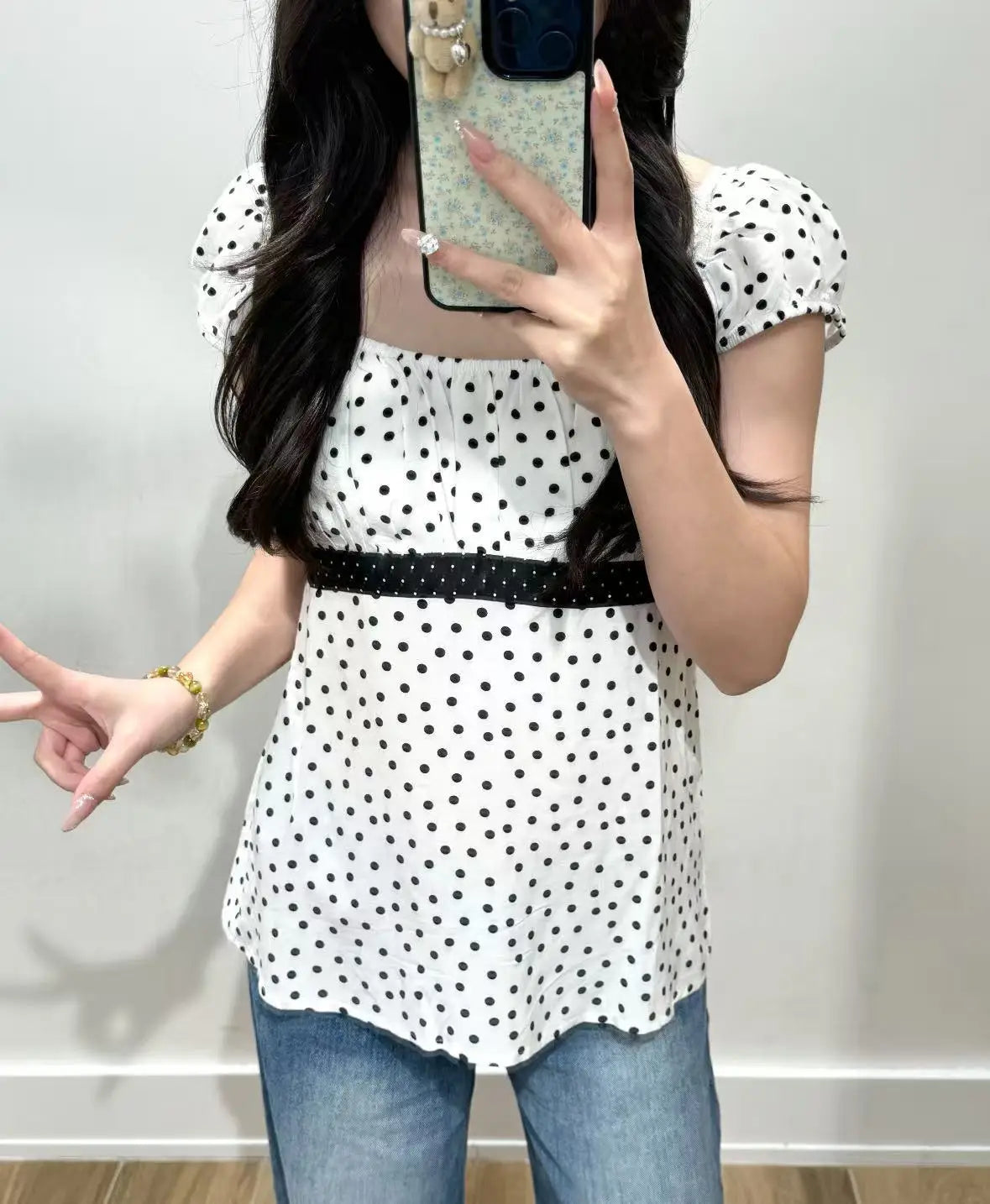 Floral Backless Cinched Blouse