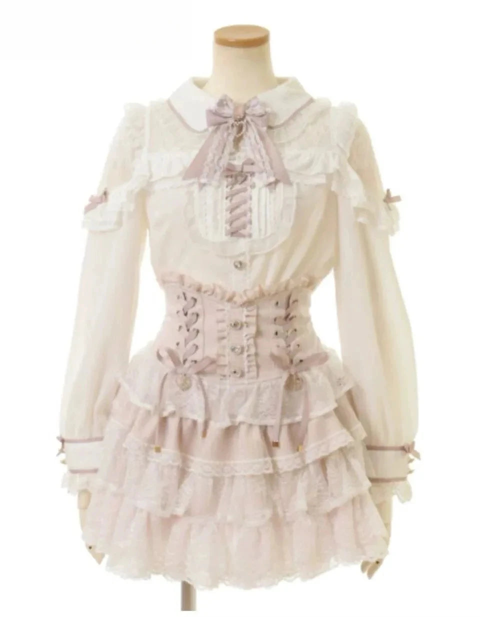 Sweetheart Bow Lace Blouse