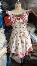 Cherry Bow Gingham Mini Dress