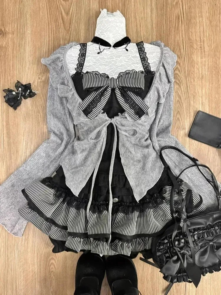Sweet Lolita 3-Piece Cardigan, Corset & Skirt Set