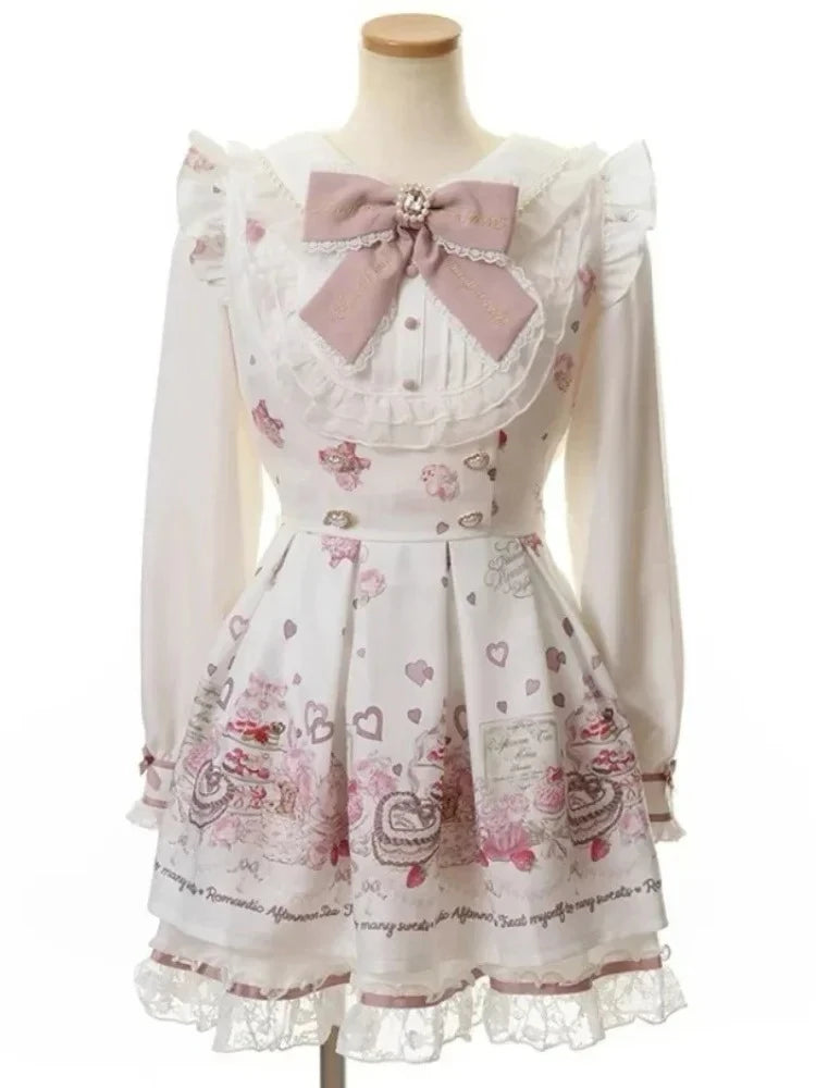 Gothic Lolita Bow Dress & Shorts Set