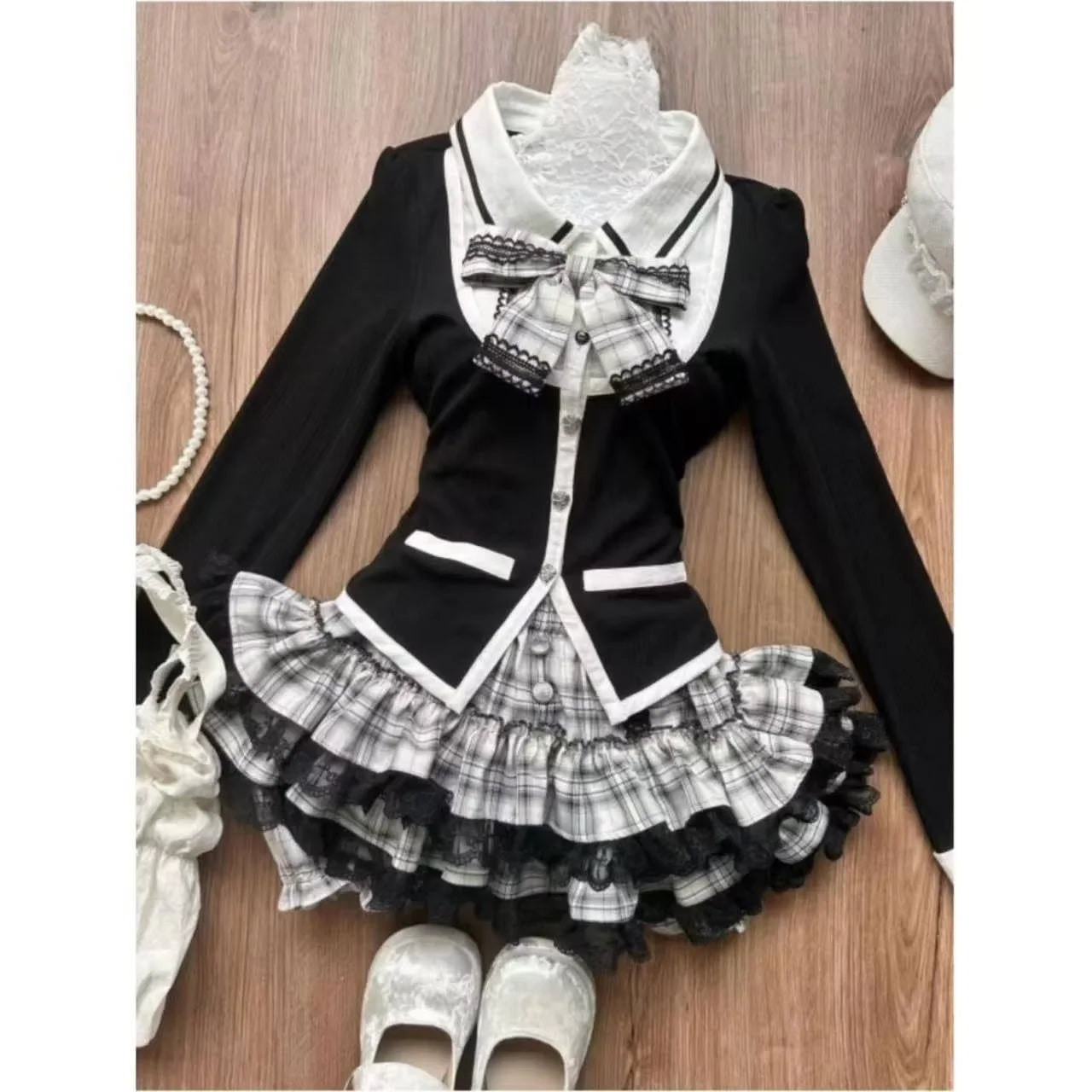 Sweet Lolita 3-Piece Cardigan, Corset & Skirt Set