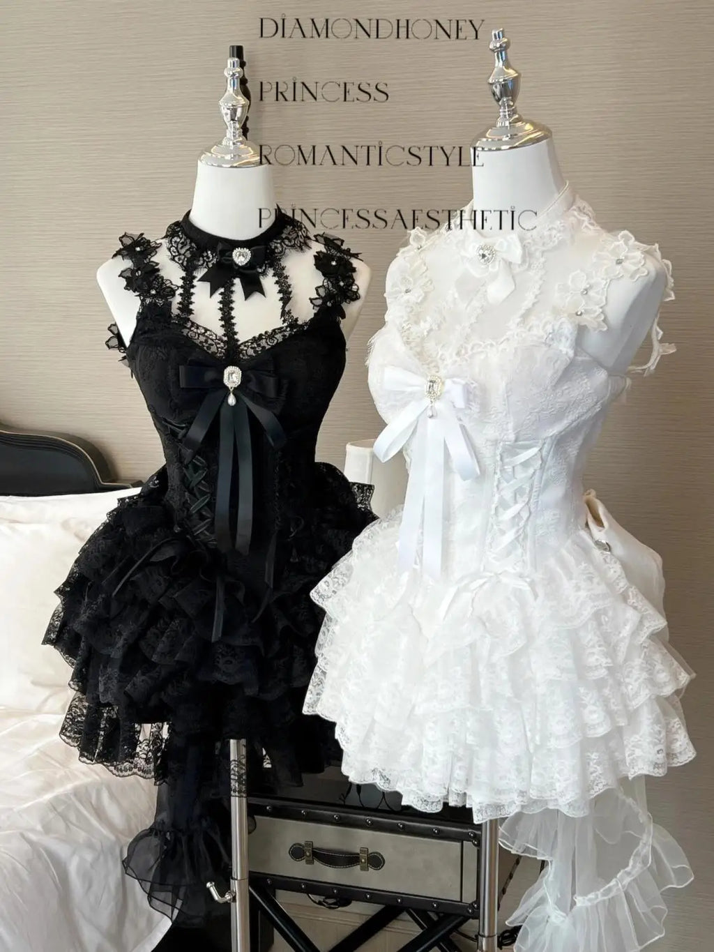 Bow & Lace Halter Dress