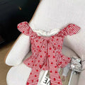 Strawberry Print Lace Bow Blouse