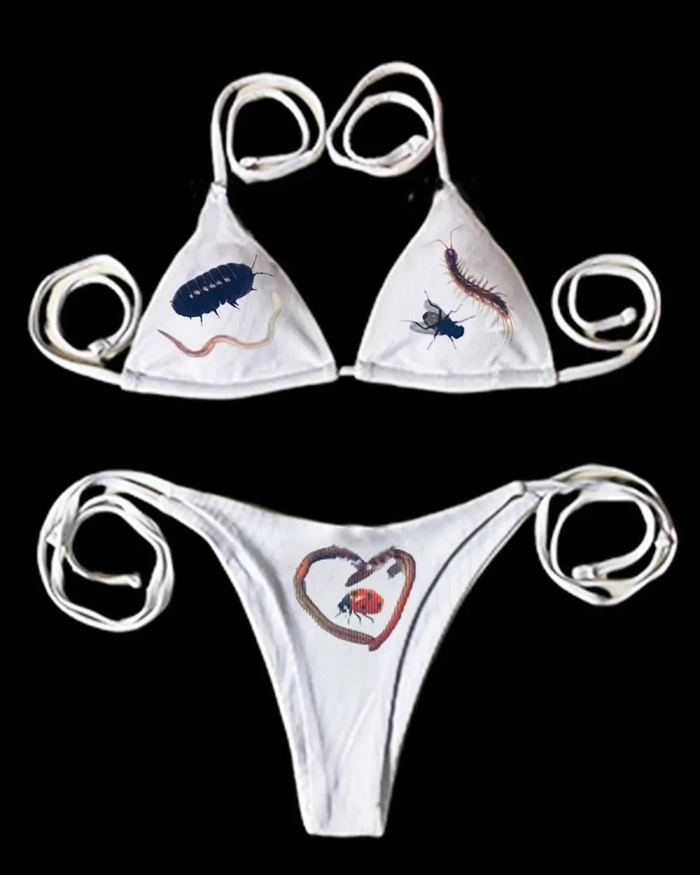 Kawaii Print Push-Up Bikini Set