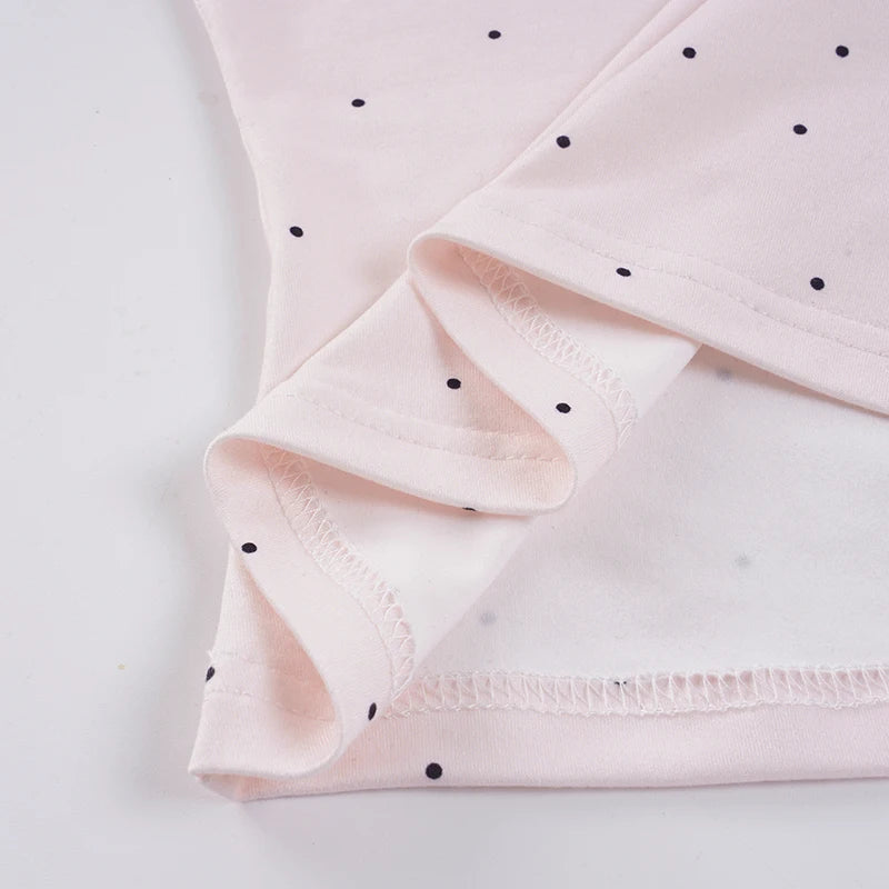 Sweet Polka Dot Lace V-Neck Top