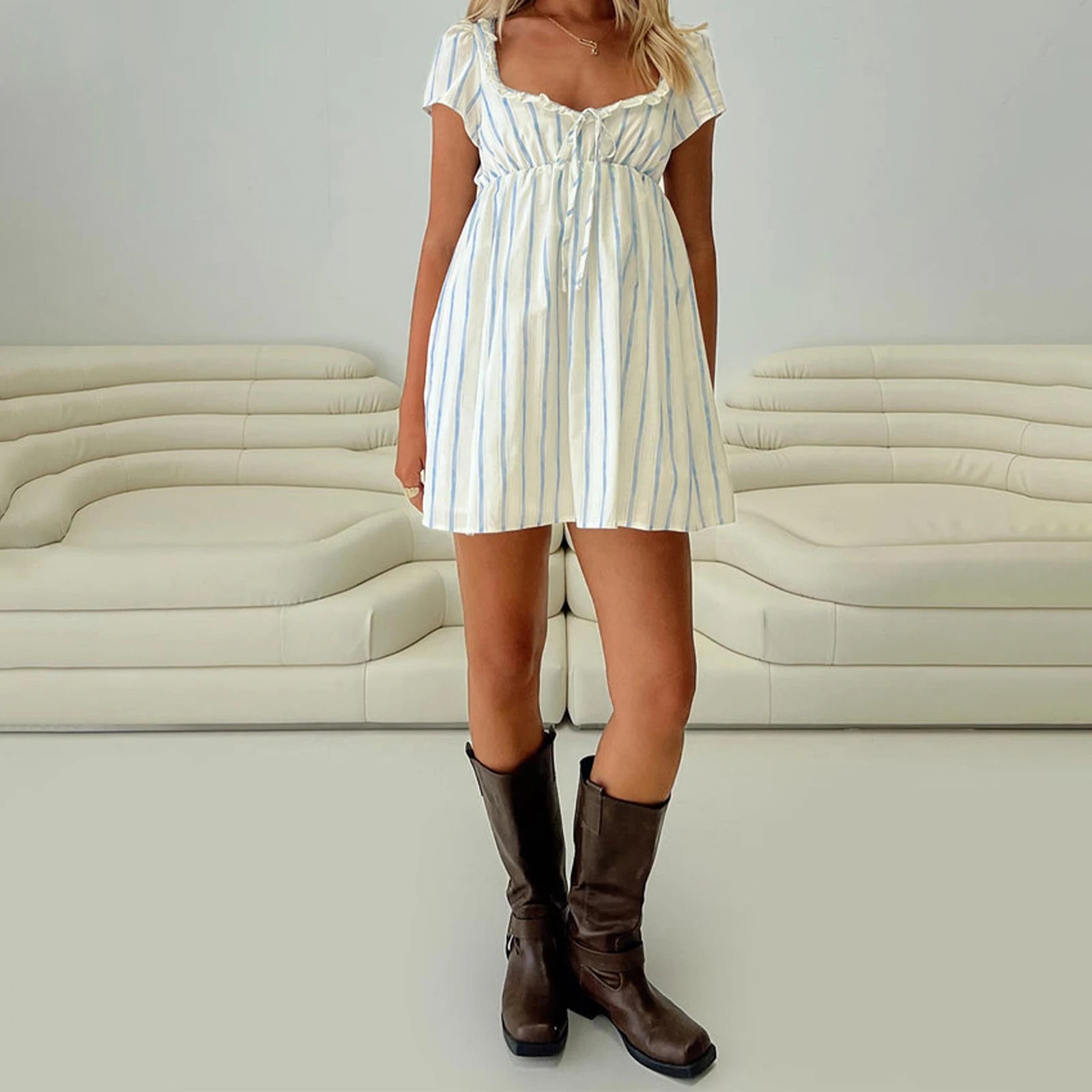 Vintage Babydoll Ruffle Dress