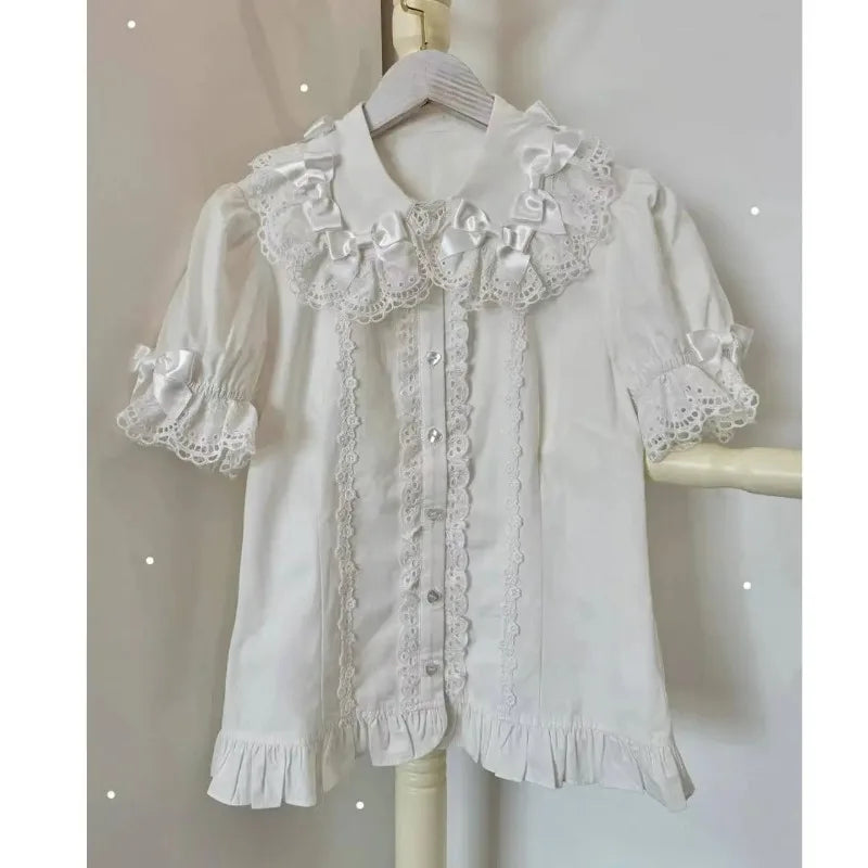 Japanese Lolita Lace Bow Blouse