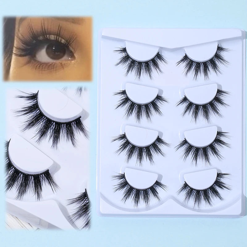 4 Pairs Thick Comic Strip Lashes