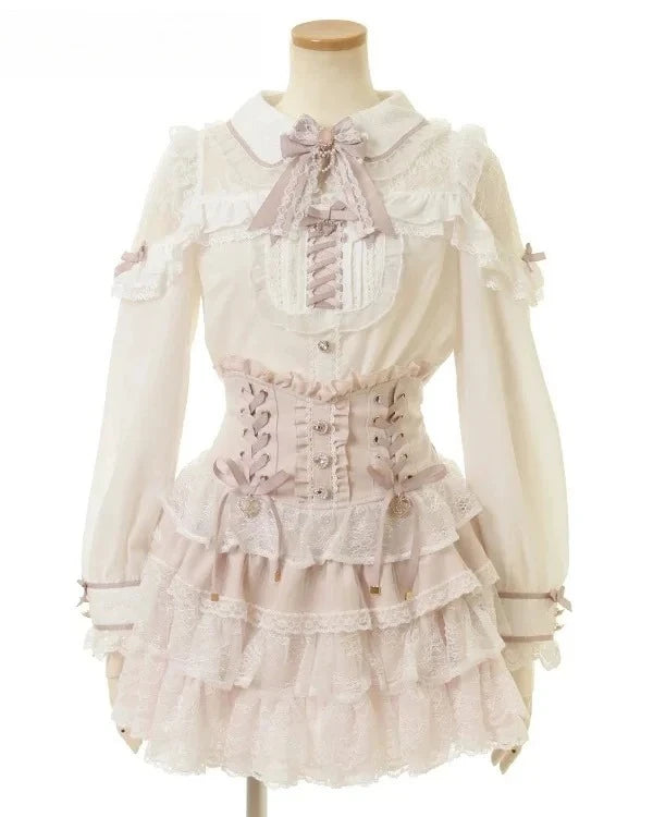 Sweetheart Bow Lace Blouse