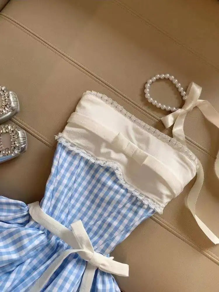 French Princess Ruffle Mini Dress