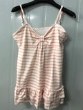 Vintage Striped Ruffle Sleeveless Tank Top