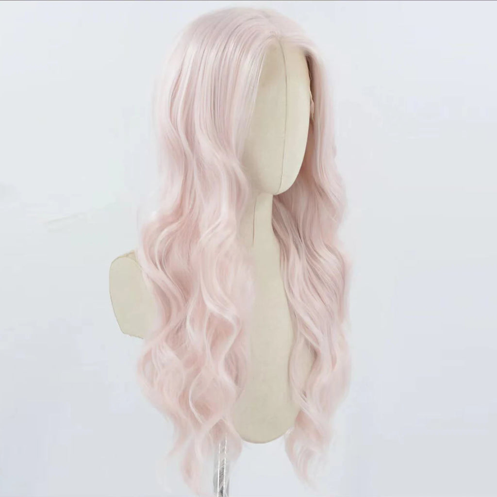 Light Pink Body Wave Lace Front Wig